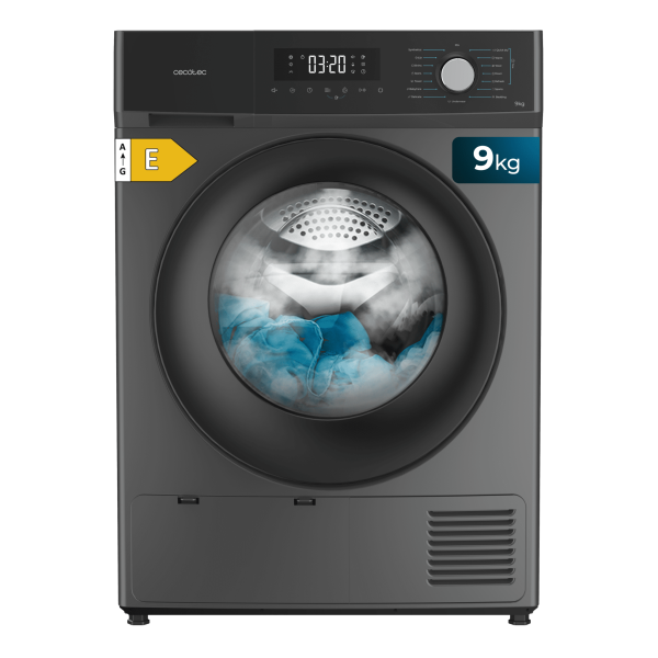 SECADORA BOMBA CECOTEC 9 KG DARK INOX Dresscode Dry 9330 Steel